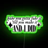 Add trendy pop with faux industrial vibe fake neon lighting