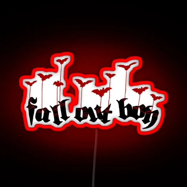 Fall Out Boy Halloween Bats RGB Neon Sign