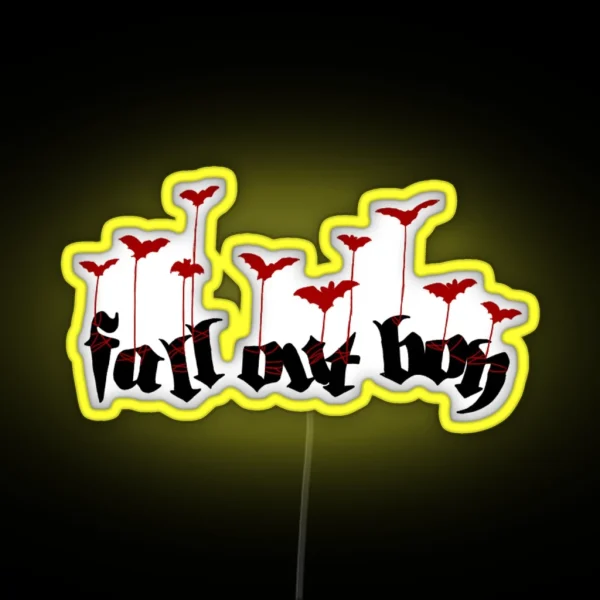 Fall Out Boy Halloween Bats RGB Neon Sign