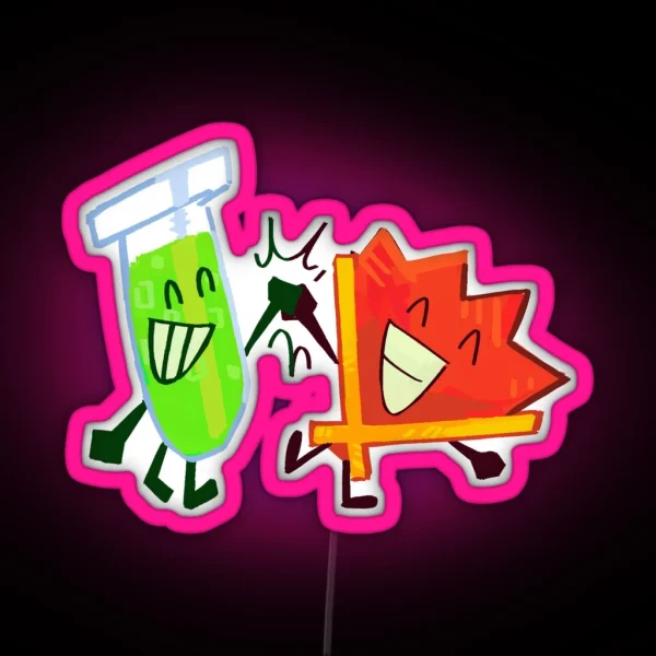 Fan And Test Tube Yayyyyy RGB Neon Sign