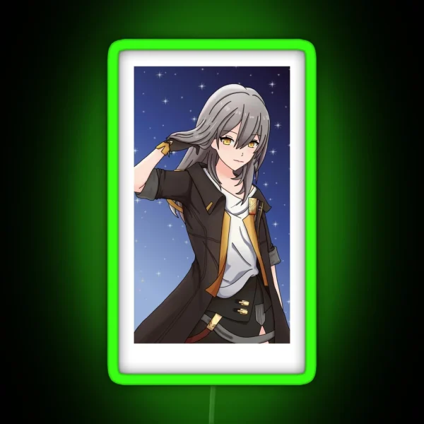 Fan Art Honkai Star Rail Stelle With Starry Background RGB Neon Sign
