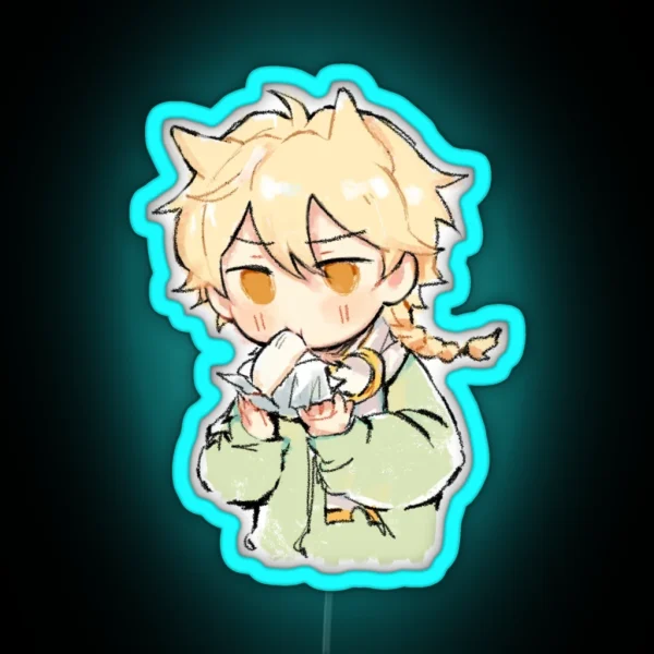Fan Made Genshin Impact Aether Kong Chibi RGB Neon Sign