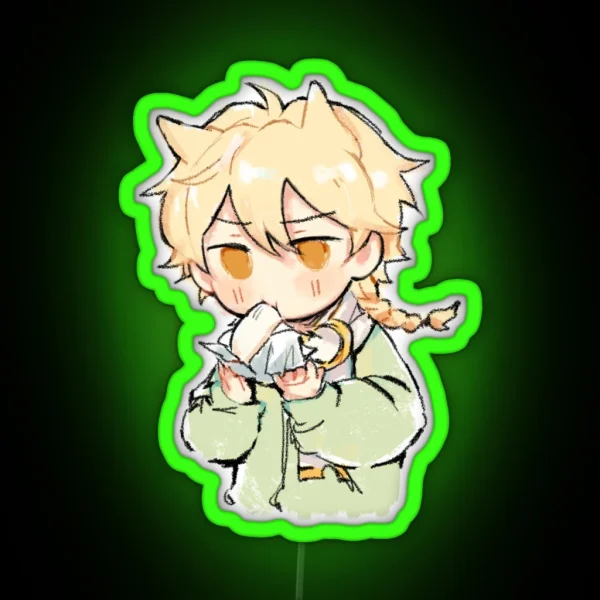 Fan Made Genshin Impact Aether Kong Chibi RGB Neon Sign
