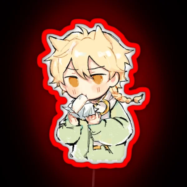 Fan Made Genshin Impact Aether Kong Chibi RGB Neon Sign