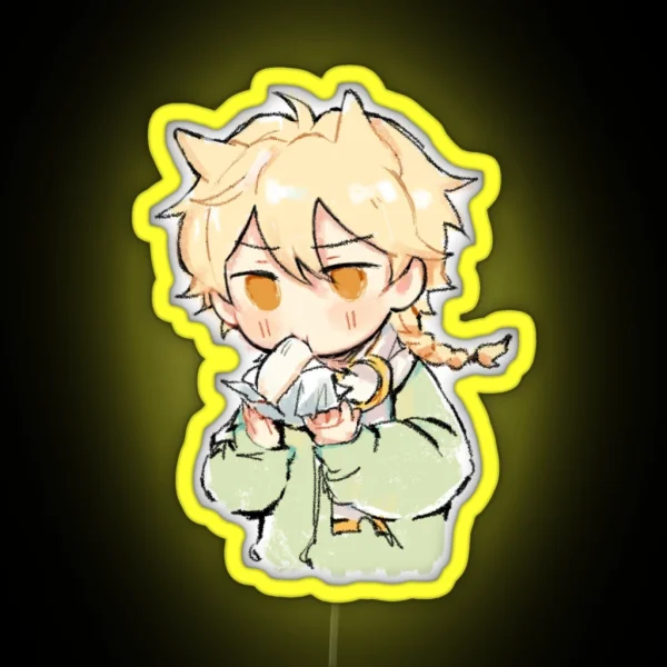 Fan Made Genshin Impact Aether Kong Chibi RGB Neon Sign