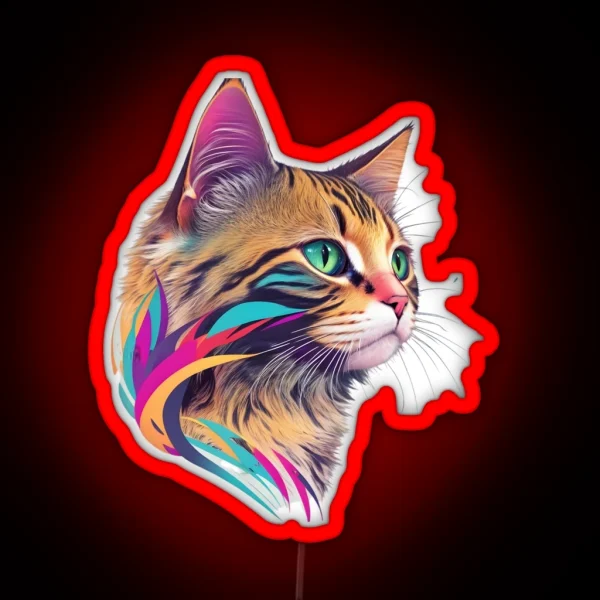 Fanciful Felicity A Rainbow Kitty Delight RGB Neon Sign