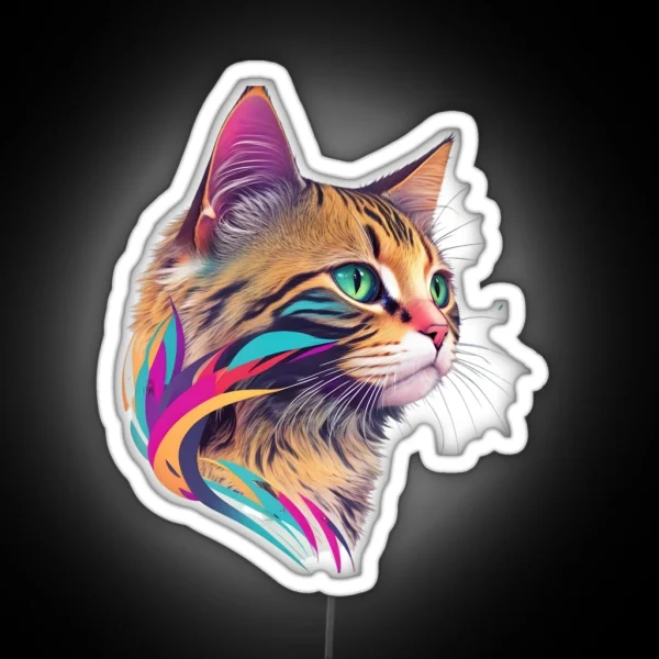 Fanciful Felicity A Rainbow Kitty Delight RGB Neon Sign