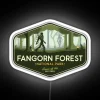 Whimsical Fangorn Forest Decor with Vibrant RGB Neon Sign Illumination