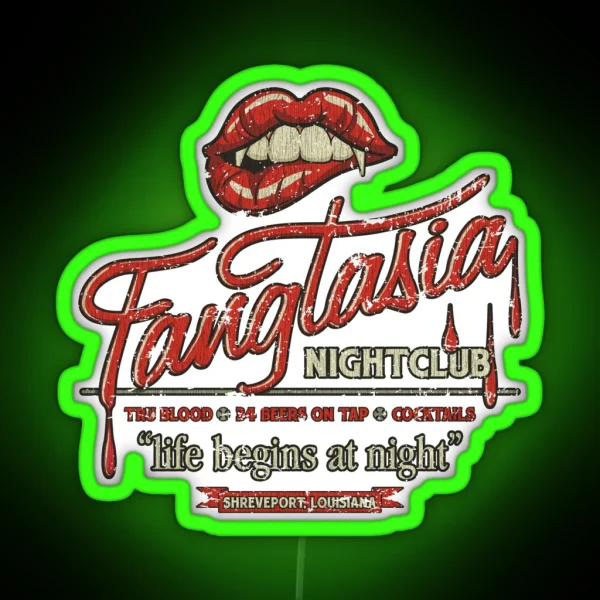 Fangtasia Nightclub Vintage RGB Neon Sign