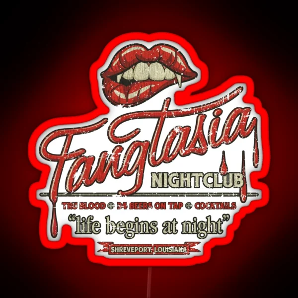 Fangtasia Nightclub Vintage RGB Neon Sign