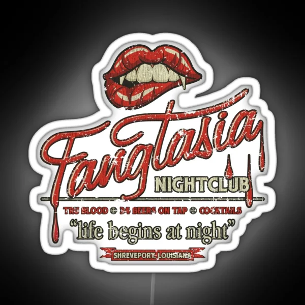 Fangtasia Nightclub Vintage RGB Neon Sign