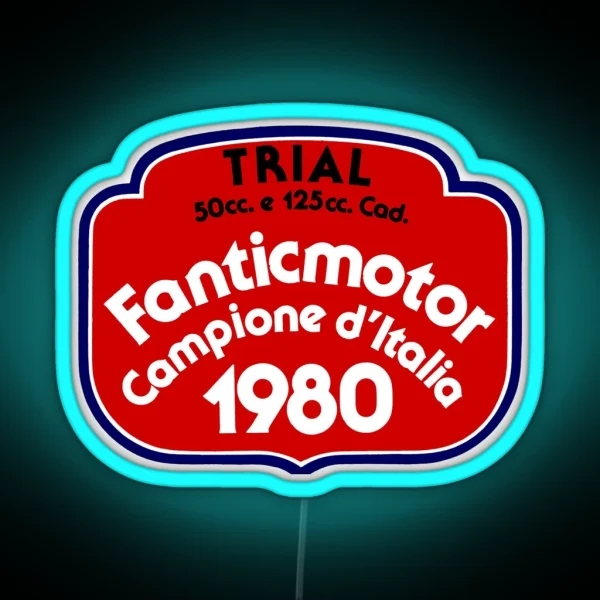 Fantic Motor Campione D Italia Trial 1980 RGB Neon Sign
