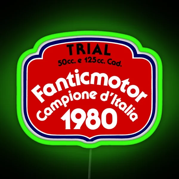 Fantic Motor Campione D Italia Trial 1980 RGB Neon Sign