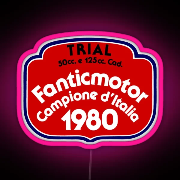 Fantic Motor Campione D Italia Trial 1980 RGB Neon Sign
