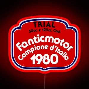 Fantic Motor Campione D Italia Trial 1980 RGB Neon Sign