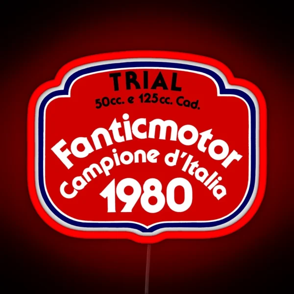 Fantic Motor Campione D Italia Trial 1980 RGB Neon Sign