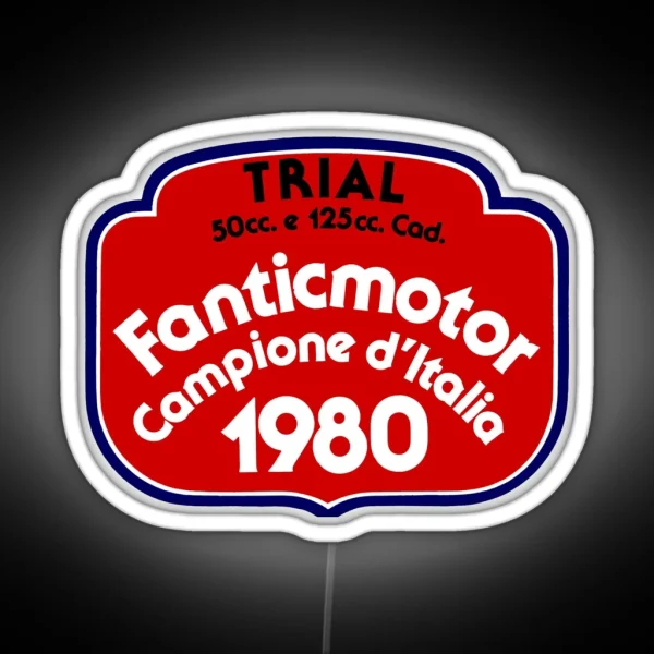 Fantic Motor Campione D Italia Trial 1980 RGB Neon Sign