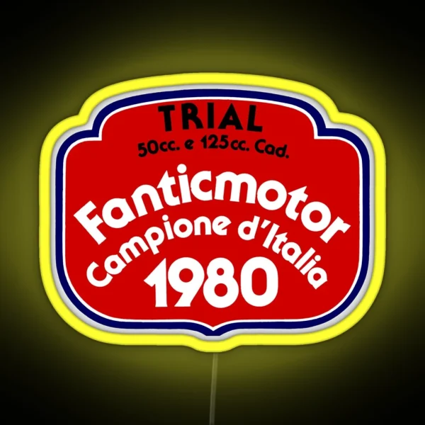 Fantic Motor Campione D Italia Trial 1980 RGB Neon Sign