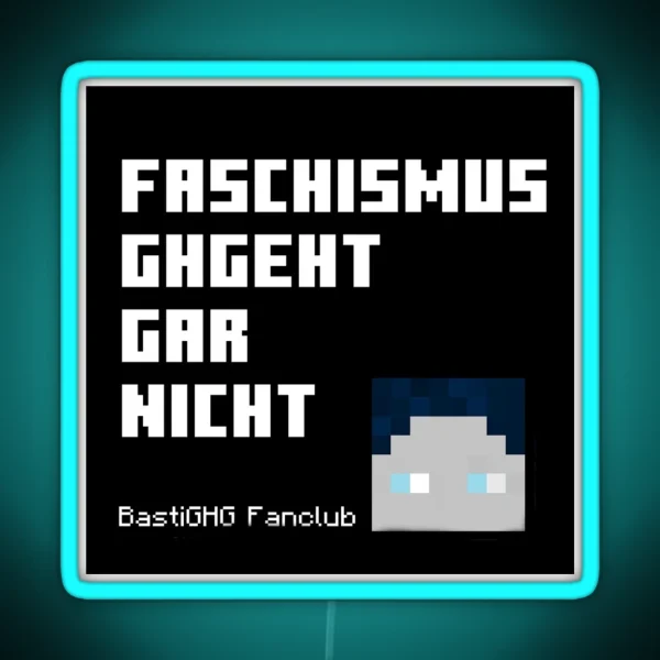 FASCISM IS NOT ALLOWED RGB Neon Sign