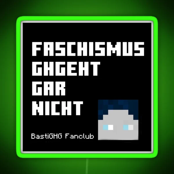 FASCISM IS NOT ALLOWED RGB Neon Sign