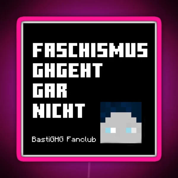 FASCISM IS NOT ALLOWED RGB Neon Sign