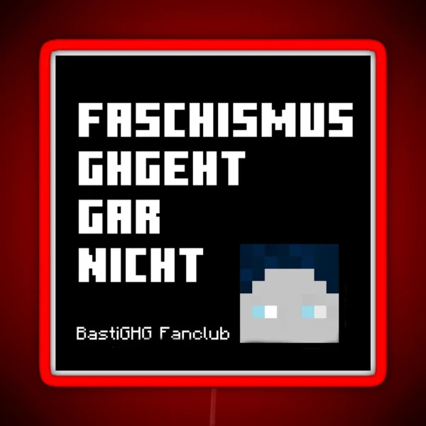 FASCISM IS NOT ALLOWED RGB Neon Sign