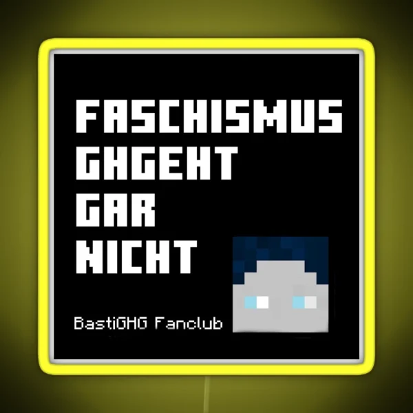 FASCISM IS NOT ALLOWED RGB Neon Sign