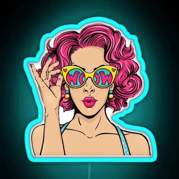 Fashionista Pop Art Style RGB Neon Sign