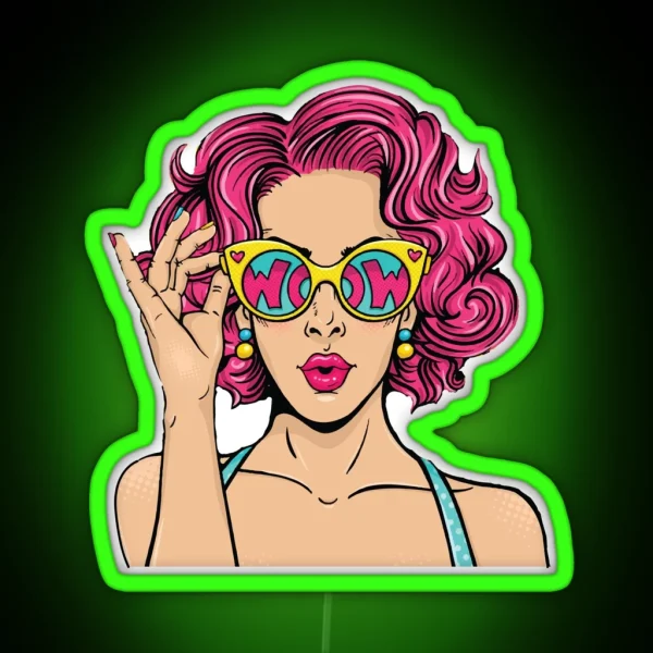 Fashionista Pop Art Style RGB Neon Sign
