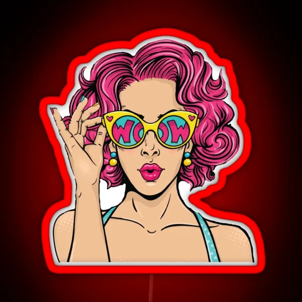 Fashionista Pop Art Style RGB Neon Sign