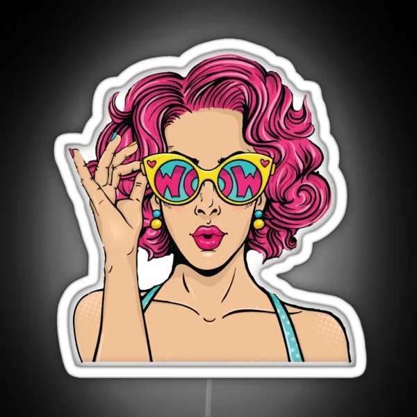 Fashionista Pop Art Style RGB Neon Sign