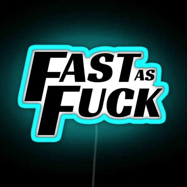 Fast As Fuck Cool Helmet Led RGB Neon Sign