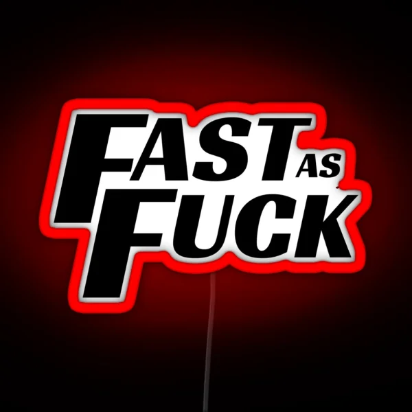 Fast As Fuck Cool Helmet Led RGB Neon Sign