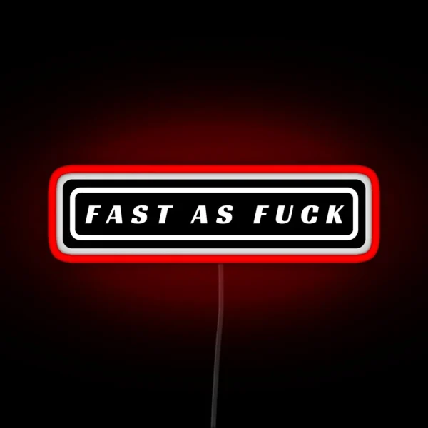 Fast As Fuck Cool Helmet Led RGB Neon Sign