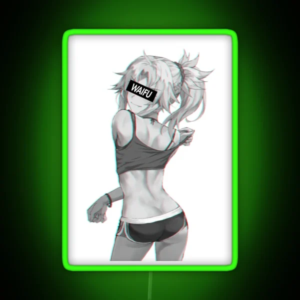 Fate Series Mordred Waifu Material RGB Neon Sign