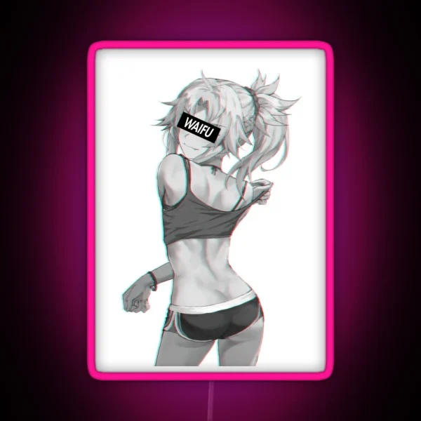 Fate Series Mordred Waifu Material RGB Neon Sign