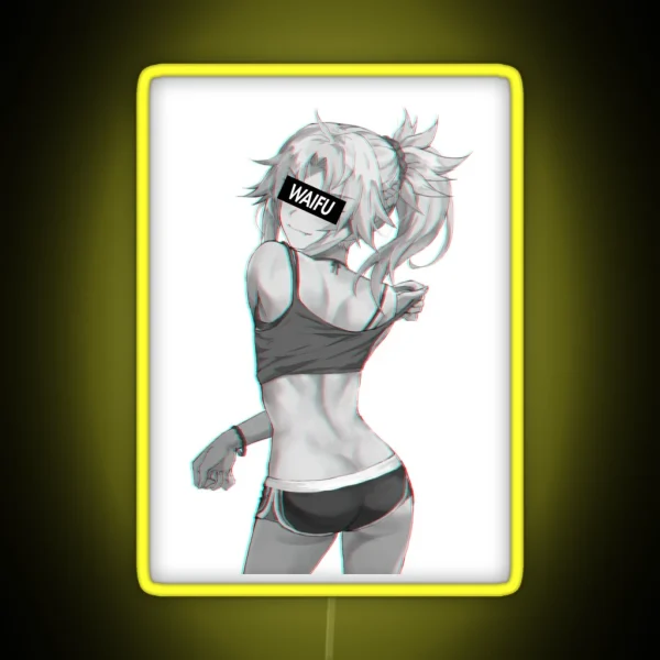 Fate Series Mordred Waifu Material RGB Neon Sign