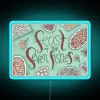Vibrant RGB neon display celebrates Italian Feast of the Seven Fishes.