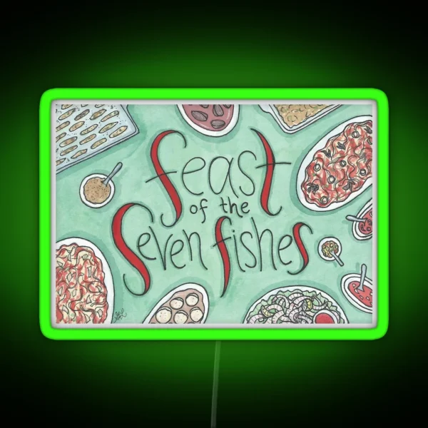 Feast Of The Seven Fishes RGB Neon Sign