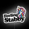 Modern, colorful, feeling stabbing ambiance with vibrant RGB neon lighting