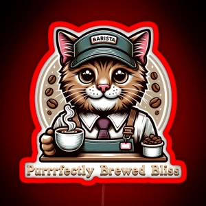 Feline Brewmaster RGB Neon Sign