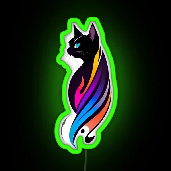 Feline Magical Art RGB Neon Sign