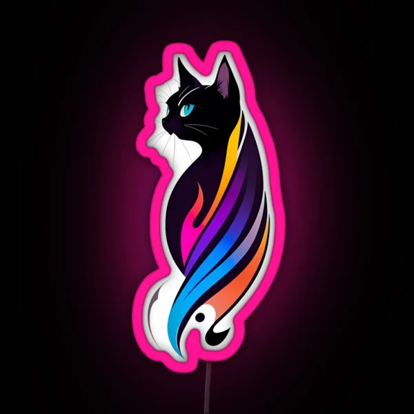 Feline Magical Art RGB Neon Sign