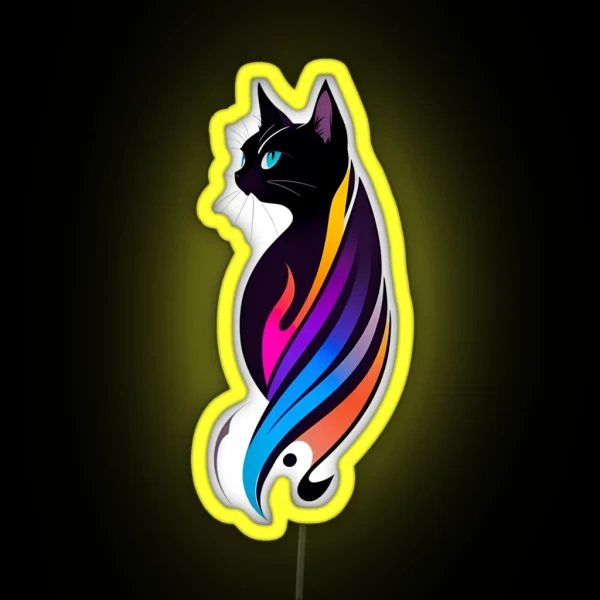 Feline Magical Art RGB Neon Sign