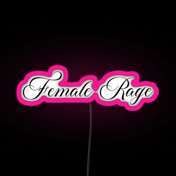 Female Rage RGB Neon Sign