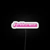 Retro Chic Pink and White Neon Typography Wall Decoration Sign