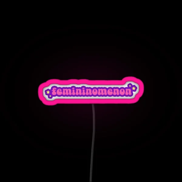 Femininomenon Pink Purple Chappell Roan Lyrics RGB Neon Sign