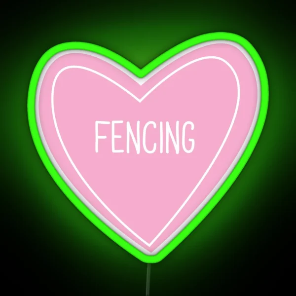 Fencing Heart RGB Neon Sign