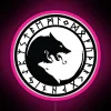 Unique Fenrir Rune Circle Design RGB Neon Sign Artwork Display
