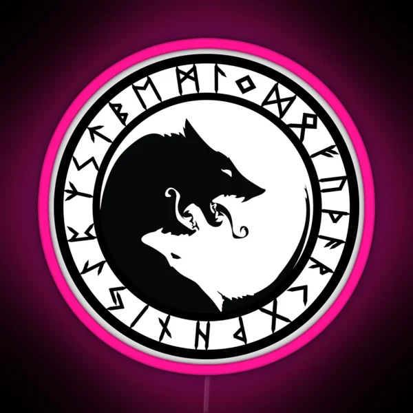 Fenrir Rune Circle Variant I RGB Neon Sign